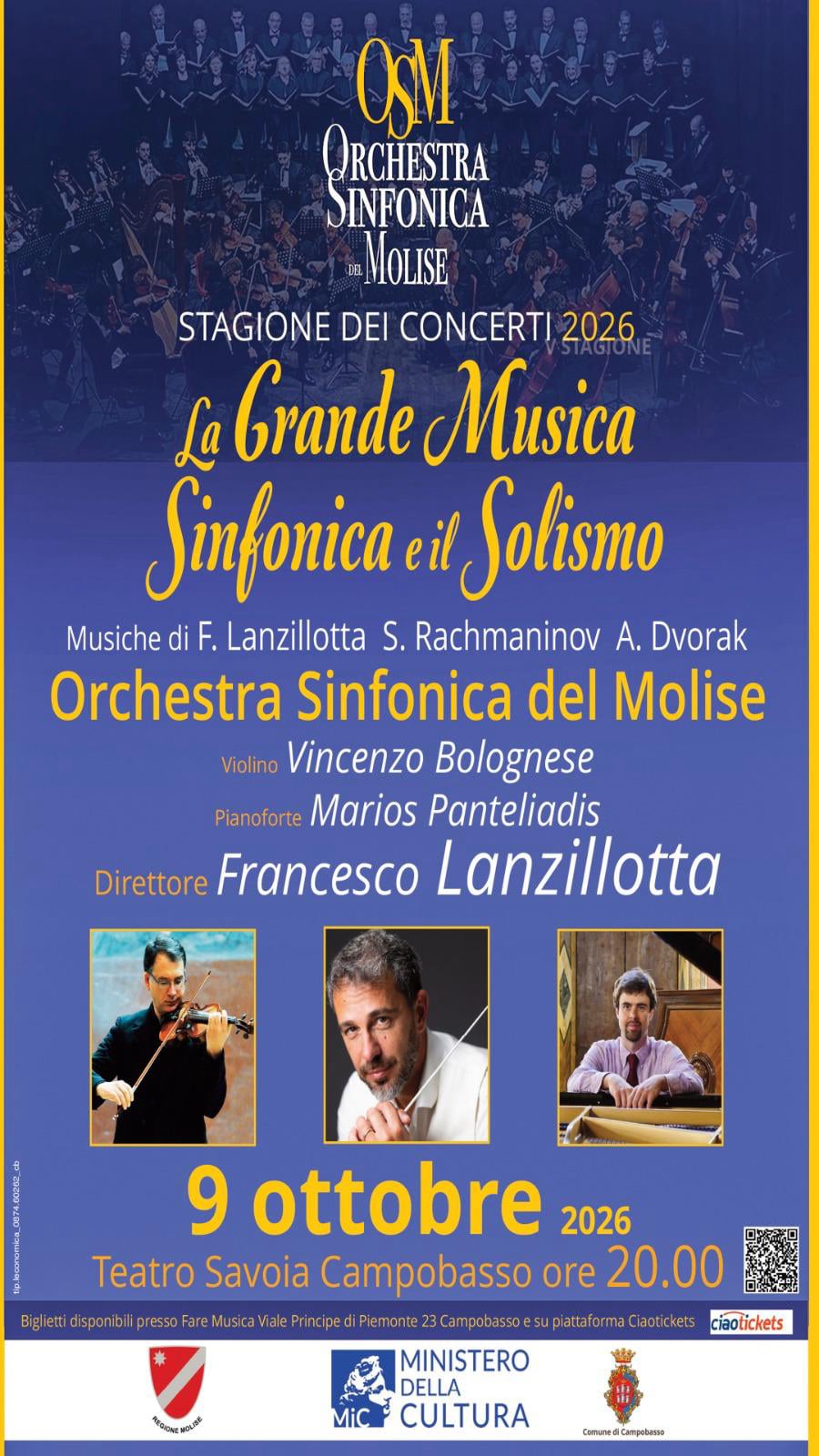 OSM Stagione Concertistica 2026 - La grande Musica sinfonica del Molise