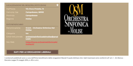 art bonus orchestra sinfonica del molise o.s.m.